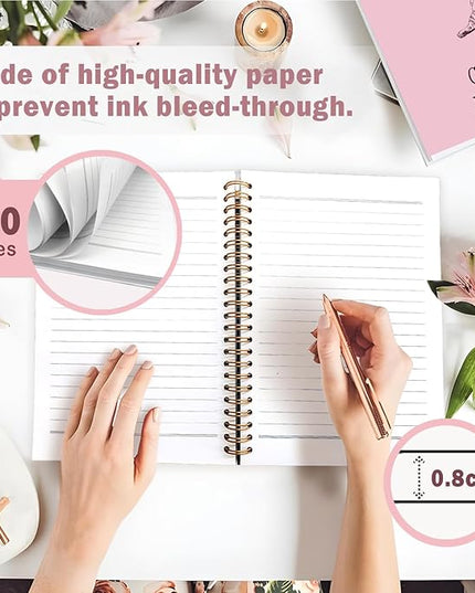 Lacama Pink Cat Notebook, Gifts for Cat Lovers, Funny Notebooks for Work, 160 Pages, Office Humor Gifts, School Office Supplies, 5.5"x8.3" I Work Hard So My Cat Can Have A Better Life Journal Notebook