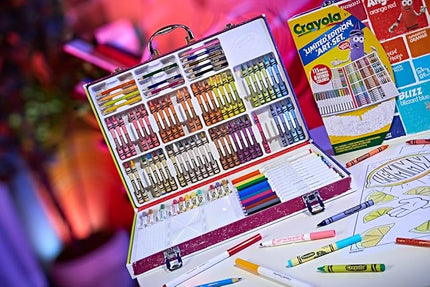 Crayola Limited Edition Coloring Set (115pcs), Kids Drawing Supplies Kit with Crayons, Markers & Colored Pencils, Birthday, Holiday & Christmas Gift for Kids, 5+