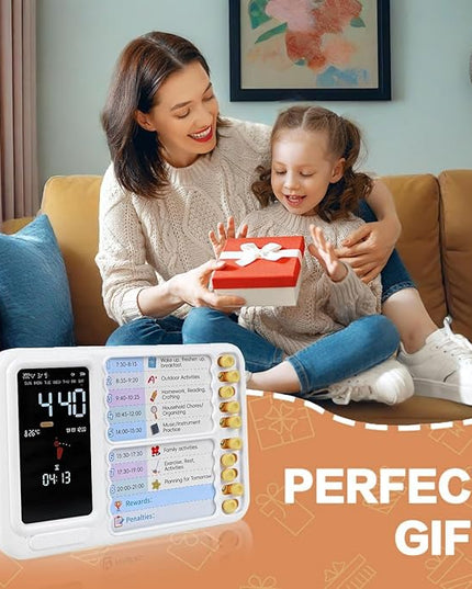 Electronic Visual Timer with Planning Board Pen Holder for Kids - 99 Mins Countdown Timer, Dry Erase Task Board, Daily Schedule & Chore Chart - Time Management & Goal Setting Tool for Home, Classroom