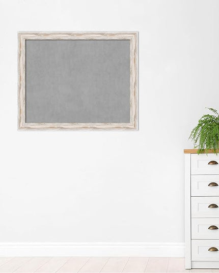 Amanti Art White Framed Magnetic Board 37x45 X-Large Vision Board for use with Magnets, 100% Metal Sheet to Display Items as Office Decor or for Home Organization in mudroom, Kitchen or Kids Room
