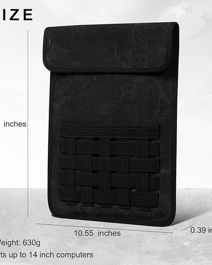 Gexmil Laptop Sleeve 14 Inch Compatible with MacBook Pro M4/M3/M2/M1 Pro/Max,Protective Laptop Travel Case, Slim Portable Carrying Bag with Accessory Pocket, Black