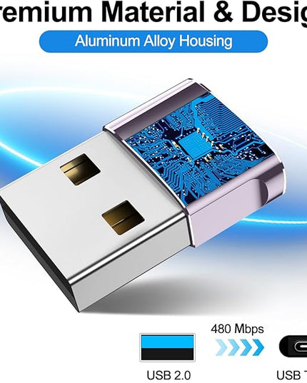𝟒𝐏𝐚𝐜𝐤 𝐔𝐩𝐠𝐫𝐚𝐝𝐞𝐝 USB to USB C Adapter,Type-C Female to A Male Car Charger OTG Converter for Apple Watch Ultra 8 9 10,iPhone 16 15 14 13 Pro Max,Samsung S24,Nintendo Switch,AirPods,iPad,Car
