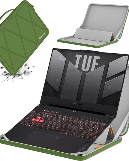 Smatree MS86 Hard EVA Protective Sleeve with Stand Compatible for 15.6 inch ASUS TUF Gaming A15 2024/2023/2022, for 16 inch ASUS V16 V3607, for ROG Zephyrus M16/ROG Flow X16 2023/2022 Cover, Green