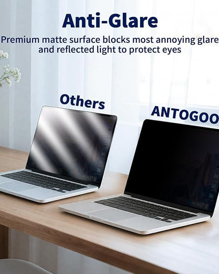 Magnetic Laptop Privacy Screen 16 Inch 16:10, Removable Matte Anti Glare Blue Light Filter - Computer Privacy Shield for 16" with 1920x1200 Resolution Laptop