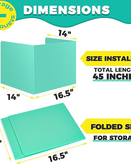 16 Pack Desk Privacy Folders for Students Desk Divider - Designer Pastel Color Privacy Folders for Students - Easy to Clean Strong Plastic Privacy Shield Desk Dividers for Students Classroom Supplies