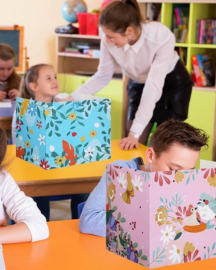 Crtiin 24 Pcs Privacy Folders for Students Desk Dividers Standard School Privacy Cardboard Board Testing Dividers Shield for Classroom Teacher Supplies Keep Eyes from roving(Fresh)