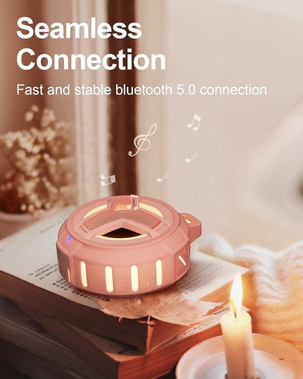 EBODA Bluetooth Shower Speaker, Waterproof Portable Wireless Speakers with Light, IP67 Floating, 2000mAh, Small Portable Speaker for Kayak, Beach, Pool Accessories, Gifts for Unisex