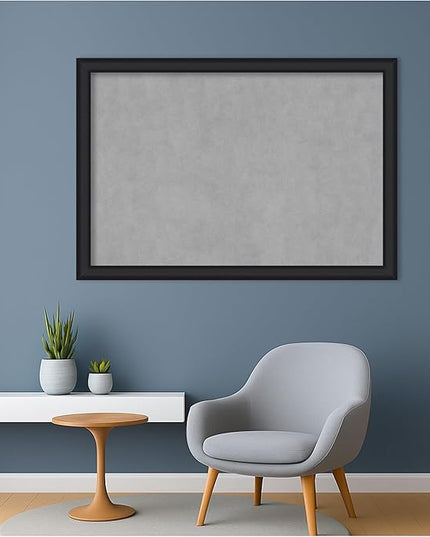 Amanti Art Black Framed Magnetic Board 27x39 Large Vision Board for use with Magnets, 100% Metal Sheet to Display Items as Office Decor or for Home Organization in mudroom, Kitchen or Kids Room