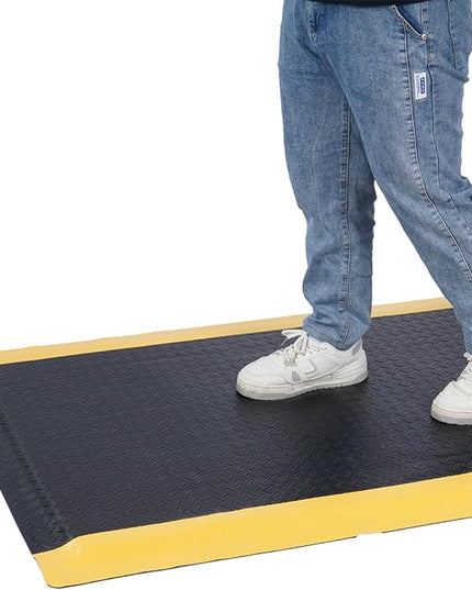 Anti Fatigue Mats Industrial 2' x 6' 15/16" Thick Ergonomic Standing Mat Commercial Kitchen Mat Heavy Duty Diamond Plate Cushioned Shop Floor Mats Helps Relieve Back and Leg Soreness