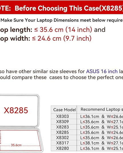 Smatree Hard EVA Protective Sleeve Compatible for 16 inch ASUS V16 V3607, for 16inch ROG Zephyrus G16 2025/2024/2023, for 15.6inch TUF Gaming A15 2024, for 16inch ROGFlow X16/Vivobook 16 Case (X8285)