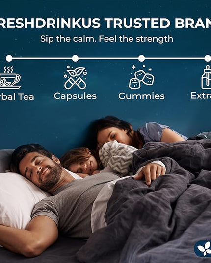 FreshDrinkUS, Premium 75 Tea Bags Better Sleep Herbal Tea | Special Herbal Sleep Tea, Caffeine-Free Loose Leaf Blend with Spearmint Leaves, Lemongrass Leaves, and Hawthorn Berry – Naturally Refreshing and Aromatic.