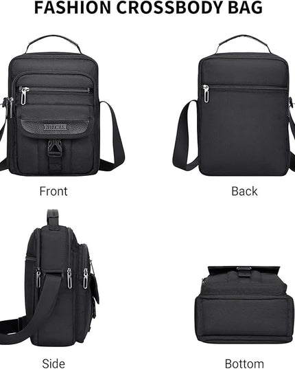 WITZMAN Crossbody Bags for Men Travel Shoulder Bag Lightweight Man Purse Small Casual Messenger Bag for Work Traveling