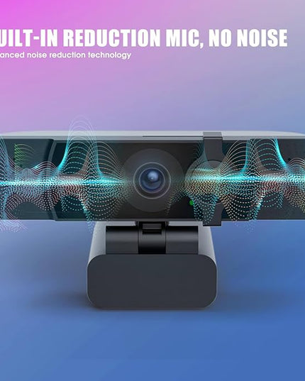 4K Webcam for PC & Laptop - Ultral HD 4K, AI Autofocus, Support DZoom and ePTZ, Built-in Noise-Canceling Mics and Slidable Privacy Cover for Business Meetings, Conferencing & Video Calls