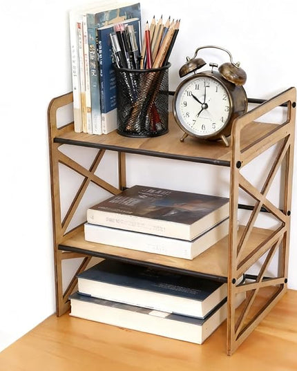 OYEFLY Wood Office Desk Shelf Organizer (Wood)