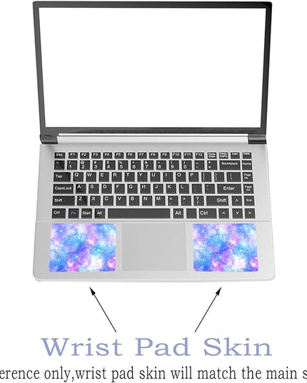Laptop Skin Sticker Decal,12" 13" 13.3" 14" 15" 15.4" 15.6 inch Laptop Vinyl Skin Sticker Cover Art Protector Notebook (2 Wrist Pad Skins), Decorative Waterproof, Romantic Starry Night Sky