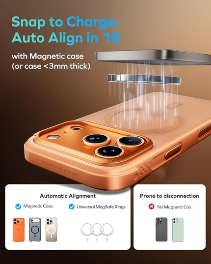 MOMAX Q.Pass Magnetic Power Bank, 5000mAh Slim Portable Charger Qi2 Certified 15W Ultra-Fast Charging Battery Pack for iPhone Air/17 Pro Max/17 Pro/16/15/14/13/12 (No Lighting)