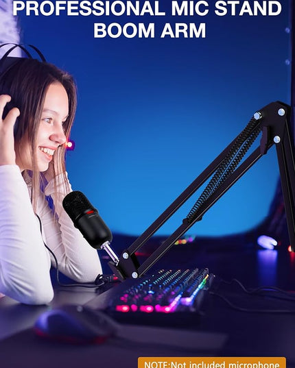 SoloCast Boom Arm Mic Stand, Adjustable Suspension Boom Scissor Arm Stand Compatible with HyperX SoloCast 2 & 1 Gaming Microphone by SUNMON