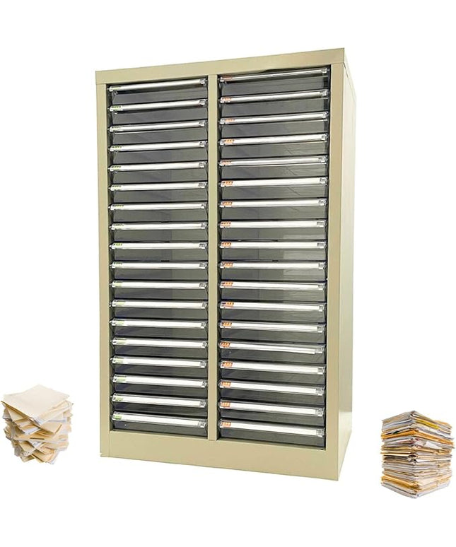 Office Document Cabinet 36 Small Transparent Drawers Vertical Home File Storage Cabinet Paper Organizer for Document Filing