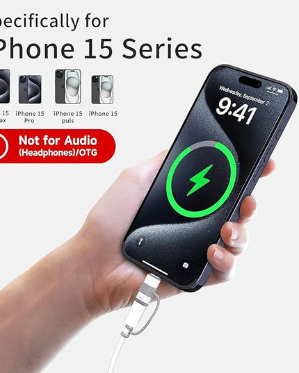 4 Pack Lightning to USB C Adapter for iPhone 15/16/17/17 Pro Max/Plus,Samsung S25,Support Charging & Data Transfer,Type C Charger Connector Cable,Lightning Female to USB C Male Adapter,Not for Audio