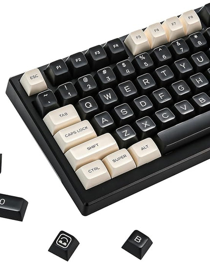 Keycaps- Double Shot PBT Custom Keycap Set, Rome Minimalist Style 161 Keys, Suitable for 65% 75% 80% 98% 100% All Kinds of Mechanical Keyboards with Cross Shaft, with Key Puller