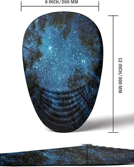 Mouse Pad Wrist Support, Ergonomic Mouse Pad with Wrist Rest, Memory Foam Massage Design & Non-Slip PU Base MousePads for Pain Relief, Desk, Office, Home, Blue Sky Tree