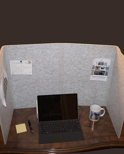 practical products Portable Acoustic Divider - Home Office freestanding - Classroom - Teaching Organizers - Desk Space countertops - Testing Centers - Sound dampening - Computer Desk (Small Grey)