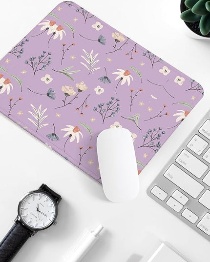 Flower Square Mouse Pad,Non-Slip Rubber Base Mouse Pad,Home Office Decoration Desktop Accessory,Laptop Mouse Pad for Office Laptops,9.4x7.8x0.12inch 10