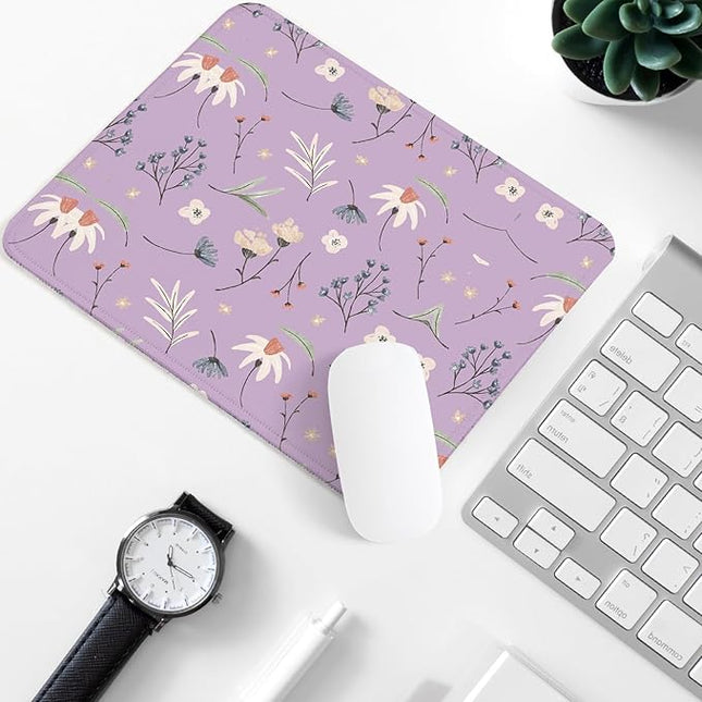 Flower Square Mouse Pad,Non-Slip Rubber Base Mouse Pad,Home Office Decoration Desktop Accessory,Laptop Mouse Pad for Office Laptops,9.4x7.8x0.12inch 10