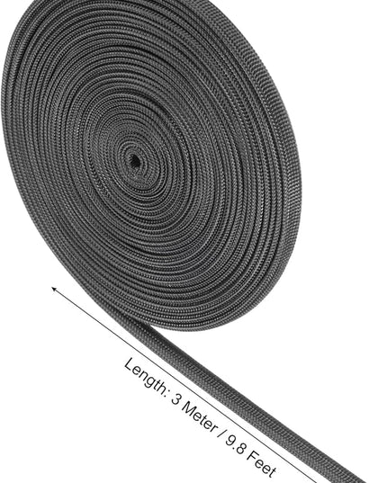 uxcell Insulation Cable Protector,3mm/0.12 Inch-3m/10 Feet High Temp Fiberglass Sleeve Black