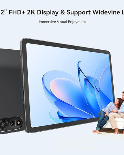 Blackview 12 inch Tablet Android 15,Large Screen Tablet with FHD+2K Display, 24GB RAM + 256GB ROM, 5G WiFi, 9000mAh, Pen &Case, Octa-core Unisoc T615, Widevine L1, Google GMS- MEGA 2