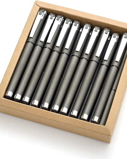 MiSiBao 0.7mm Black Ink Gel Ink Rollerball Pens 2 in 1 Medium Point Pens with Stylus Work Pen Smooth Writing for Office Black gel pen (Dark Grey-18pack)