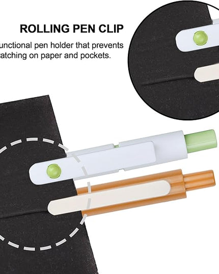 VICO Gel Pens, 5 Pcs 0.5mm Quick Dry Black Ink Pen Fine Point Smooth Writing Pens, Aesthetic Cute Office School Supplies Gifts for Women Men, High-End Series for Journaling Note Taking