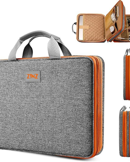 ZINZ Slim Expandable Laptop Case 15.6 Inch Sleeve Upgraded Protective Durable Recycled Carrying Case Compatible with MacBook 15" & 16" and Most 15" 15.6" 16" Notebook,D01G02