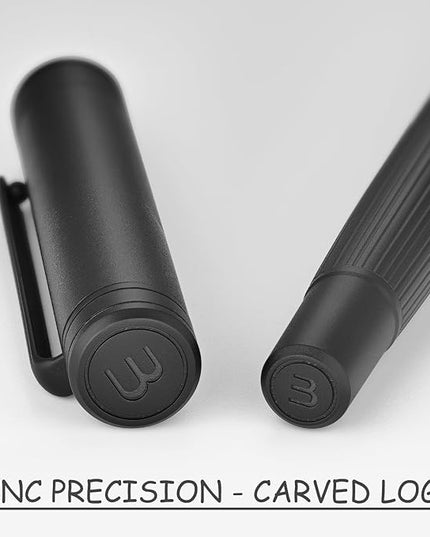 BEILUNER Lighthouse series Rollerball pen, matte black pen body, exquisite vertical lines, Schneider 850 refill, suitable for men, office, professionals, exquisite and chic designer pen