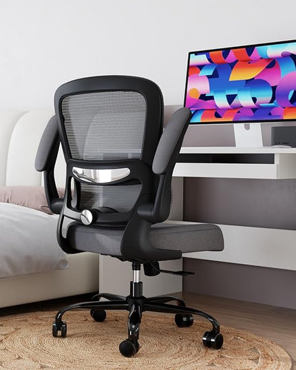 TRALT Office Chair - Ergonomic Desk Chair with Adjustable Lumbar Support, Mesh Computer Chair, Executive Chair for Home Office Comfortable Lumbar Support (Fog Gray)