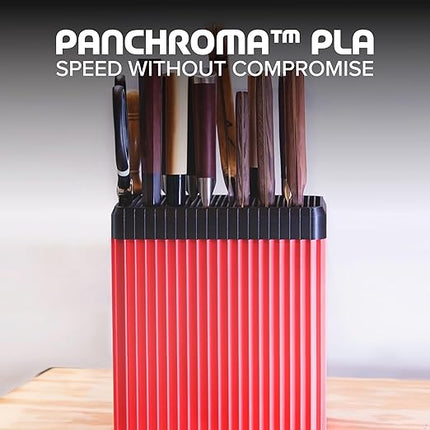 Panchroma PLA Red 3D Printer Filament, 1.75mm, 1kg Spool, Easy to Print, High Speed Printing, Tangle Free, AMS Compatible, Perfect for Toys, Decor, Miniatures, Models & Cosplay