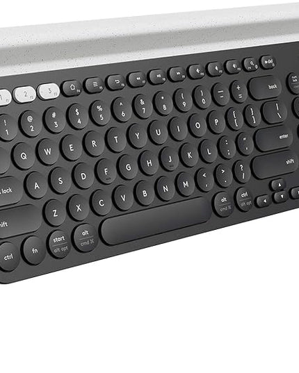 Logitech K780 Multi-Device Wireless Keyboard for Computer, Phone and Tablet – Flow Cross-Computer Control Compatible - Speckles, White
