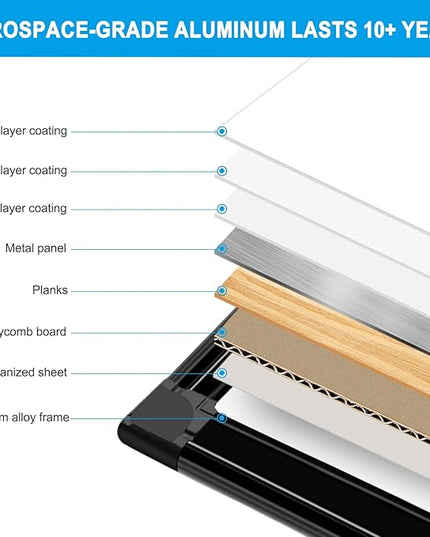 H-Qprobd 60"x48" White Board for Wall Large Magnetic Dry Erase Board with Black Aluminum Frame, Presentation Whiteboard Suitable for Home, Office, Classroom & Kitchen