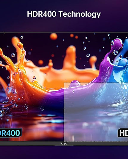 KTC 27 Inch QHD Gaming Monitor, 2K 200Hz Up to 210Hz 1ms Fast IPS Computer Monitor, HDR400, 1440P with Adaptive Sync, Built-in Speakers, HDMI Displayport, Tilt Adjustment, VESA Compatible, H27T22C-3