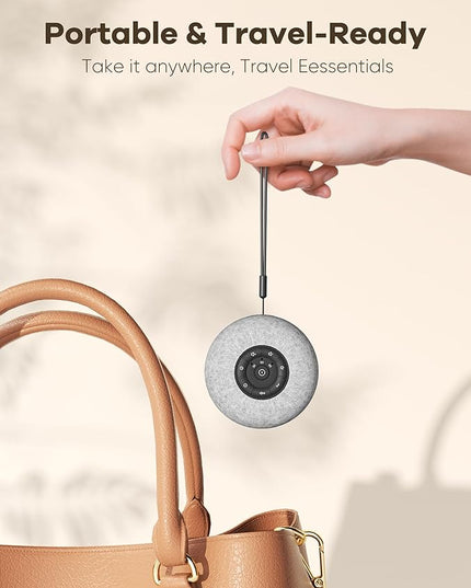 Portable Sound Machine, Long Battery with Loud Bluetooth Speaker, 39 Special Soothing Sounds, White Noise Sound Machine for Sleeping