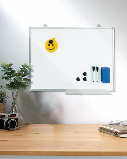 Magnetic Writeboard 24X36 Dry Erase Board Hanging & Wall Mounted Whiteboard S Aluminium Frame Message Boards for Home, School, Office, Kitchen