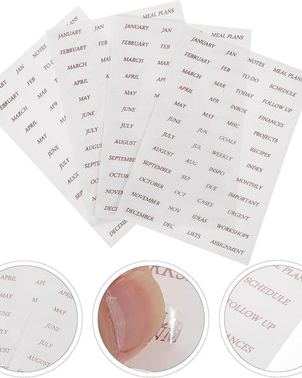 GALPADA 4 Sheets Rose Gold Foil English Phrase Stickers for Scrapbooking Journaling Monthly Planner Decoration Transparent Pet DIY Decals for Diaries and Photo Albums Creative Stationery