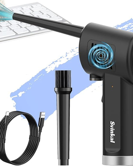 Air Duster, Handheld Cordless Air Duster, Air Blower Rechargeable, Electric Compressed air Gun Battery Operation, for Cleaning Computer Keyboard Camera Lego Toys.