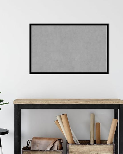 Amanti Art Black Framed Magnetic Board 21x33 Large Vision Board for use with Magnets, 100% Metal Sheet to Display Items as Office Decor or for Home Organization in mudroom, Kitchen or Kids Room
