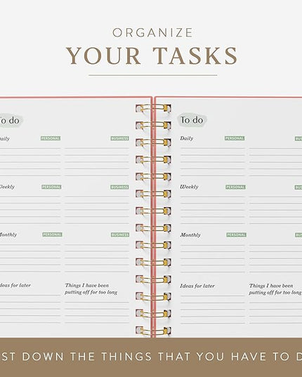 The ADHD Planner - Undated Daily Weekly Schedule Organizer Journal for Disorganized People - Habit Tracker Record Emotions & Mood - Academic Goals - Structure & Focus for Adults Brains (Spiral)