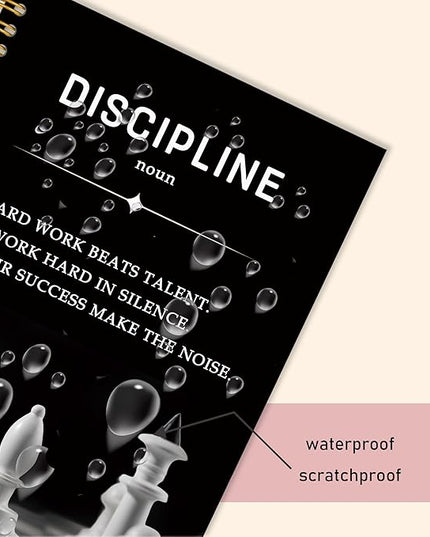 Discipline Inspirational Journal, Motivational Journal Notebook for Work, Inspirational Gifts for Women Coworker, Office Gifts for Colleague, Hardcover Spiral Notebook 5.5x8.3