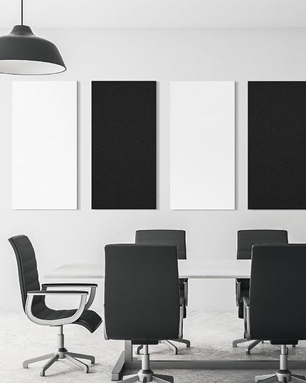 Olanglab Acoustic Panels 2 Pack, 48''x24'' Large Sound Panels, Fabric Wrapped Sound Proof Foam Panels for Walls, Sound Absorbing Panels for Recording Studio Acoustical Treatments (Black)