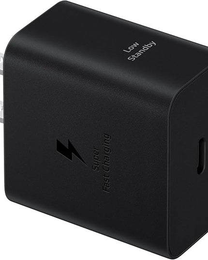 SAMSUNG 45W Wall Charger Power Adapter with Cable Included, Super Fast Charging for Galaxy Phones, Tablets and USB Type C Devices, Low Standby Power Consumption, EP-T4511XBEGUS, Black