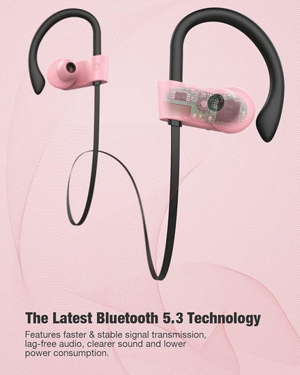 Otium Bluetooth Headphones Wireless Earbuds Headsets Wireless Earbuds Bluetooth Earphones IPX7 Waterproof 15 Hours Playtime Running Sports Workout