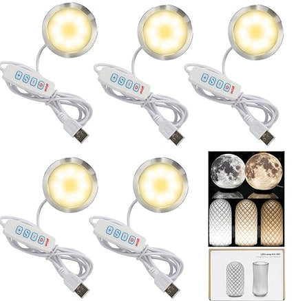 LED Lamp Kit for 3D Printer, 3 Colors, 5V USB Powered, 3000K Warm Light, DIY Hardware Model Parts